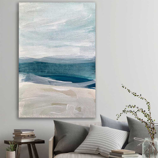 Beach Shades stretched canvas displayed in a room - part of our high quality canvas abstract wall art collection