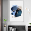 Blue Ivory Two stretched canvas displayed in a room - part of our high quality canvas abstract wall art collection