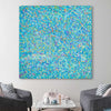 Broken Molecules stretched canvas displayed in a room - part of our high quality canvas abstract wall art collection