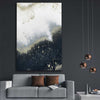 Golden Grey stretched canvas displayed in a room - part of our high quality canvas abstract wall art collection