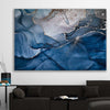 Silver Flow stretched canvas displayed in a room - part of our high quality canvas abstract wall art collection