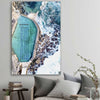 Beach and coastal wall art print of Bronte Rock Pool on a stretched canvas displayed in a room