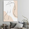 Beige Back stretched canvas displayed in a room - part of our high quality fashion canvas wall art and prints collection