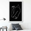 Gentle Hold Invert stretched canvas displayed in a room - part of our high quality fashion canvas wall art and prints collection