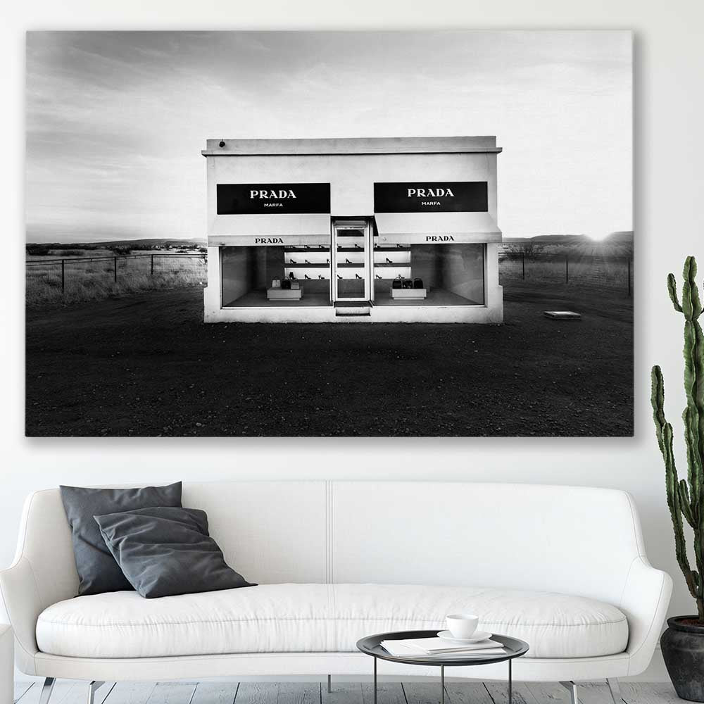 Marfa Sculpture stretched canvas displayed in a room - part of our high quality fashion canvas wall art and prints collection