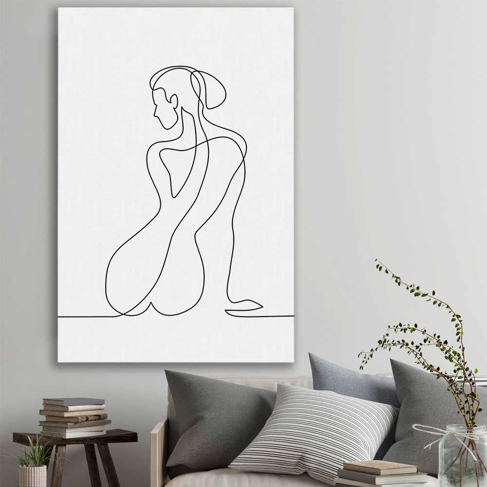 Pondering Thoughts stretched canvas displayed in a room - part of our high quality fashion canvas wall art and prints collection