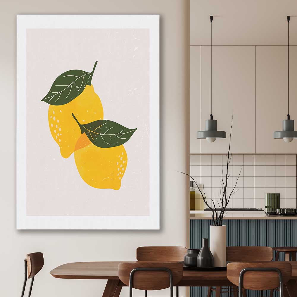 Kitchen Wall Art Print or Canvas | "Yellow Lemon" - Printivart