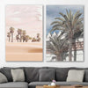 Floral print of Desert Dunes Pair on a stretched canvas displayed in a room