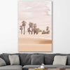 Floral print of Desert Dunes on a stretched canvas displayed in a room