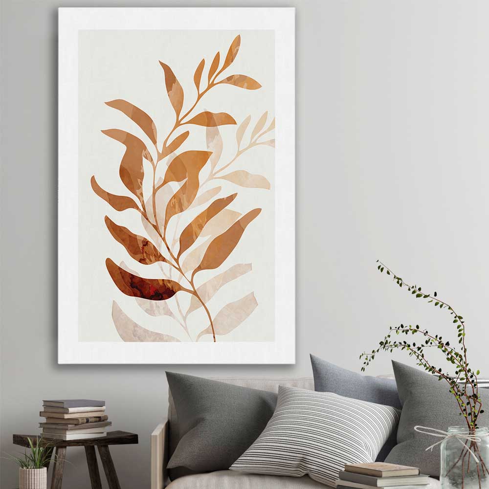 Floral print of Floral Texture Four on a stretched canvas displayed in a room