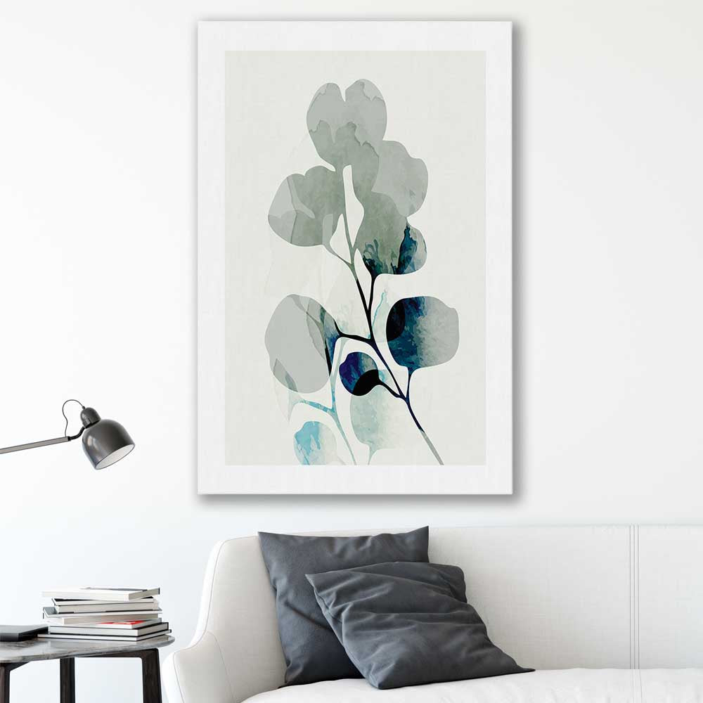 Floral print of Floral Texture One on a stretched canvas displayed in a room