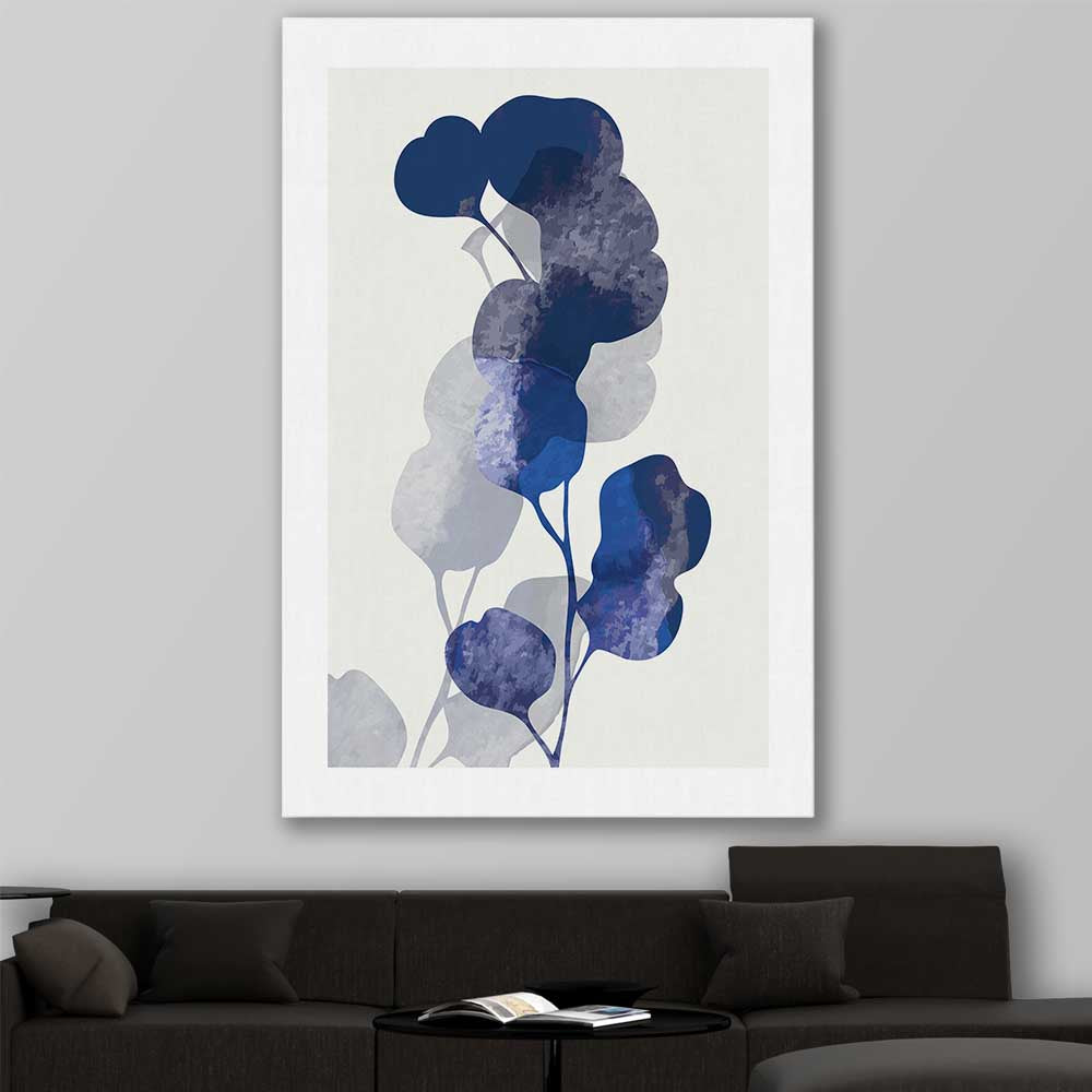 Floral print of Floral Texture Three on a stretched canvas displayed in a room