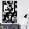 Music Vibes stretched canvas displayed in a room is a high quality print in our city skyline, travel prints and maps collection