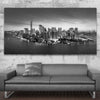 New York View stretched canvas displayed in a room is a high quality print in our city skyline, travel prints and maps collection