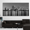 Perth Skyline stretched canvas displayed in a room is a high quality print in our city skyline, travel prints and maps collection