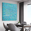 Broken Molecules stretched canvas displayed from an angle in a room - part of our high quality canvas abstract wall art collection