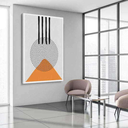 Formations One stretched canvas displayed from an angle in a room - part of our high quality canvas abstract wall art collection