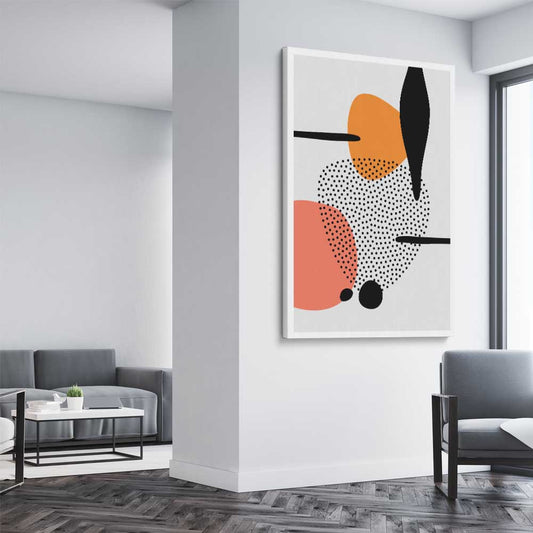 Formations Two stretched canvas displayed from an angle in a room - part of our high quality canvas abstract wall art collection