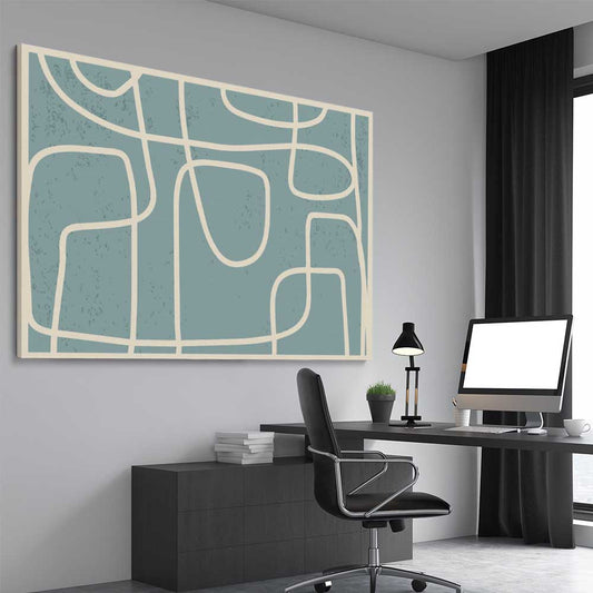 Path of Life stretched canvas displayed from an angle in a room - part of our high quality canvas abstract wall art collection