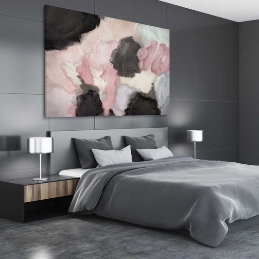 Subtle Fades stretched canvas displayed from an angle in a room - part of our high quality canvas abstract wall art collection