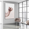 Animal wall art and canvas prints of Bohemian Camel on a stretched canvas displayed from an angle in a room