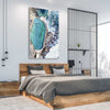 Beach and coastal wall art print of Bronte Rock Pool on a stretched canvas displayed from an angle in a room