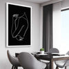 Gentle Hold Invert stretched canvas displayed from an angle in a room - part of our high quality fashion canvas wall art and prints collection