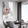 Paris Cafe Fashion stretched canvas displayed from an angle in a room - part of our high quality fashion canvas wall art and prints collection