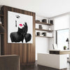 Watercolour Portrait stretched canvas displayed from an angle in a room - part of our high quality fashion canvas wall art and prints collection