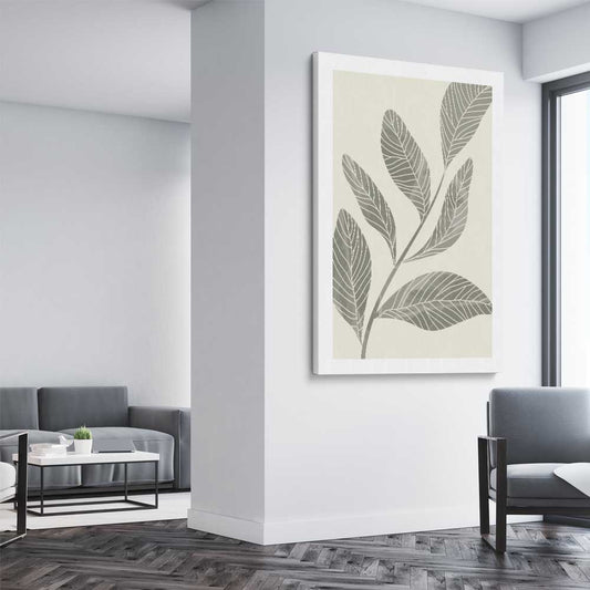 Floral print of Vintage Floral Three on a stretched canvas displayed from an angle in a room