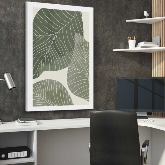 Floral print of Vintage Floral Two on a stretched canvas displayed from an angle in a room