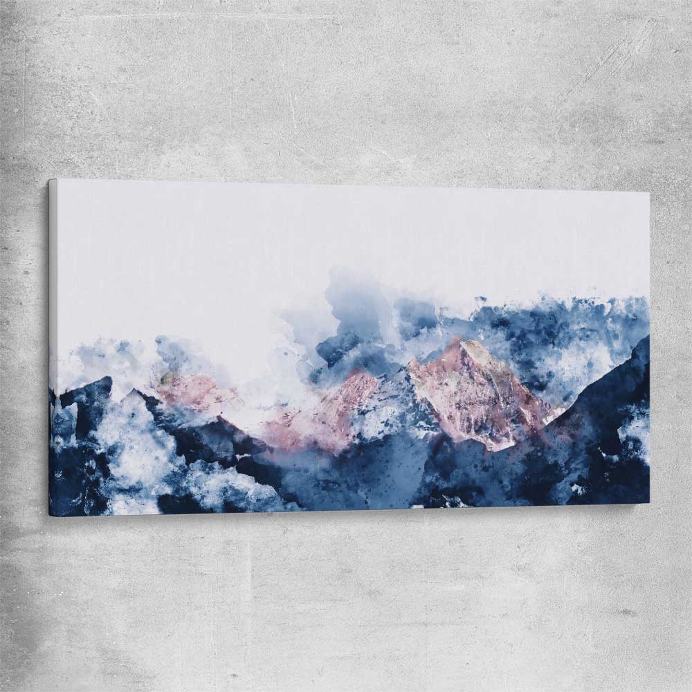Abstract Mountains stretched canvas - part of our high quality canvas abstract wall art collection