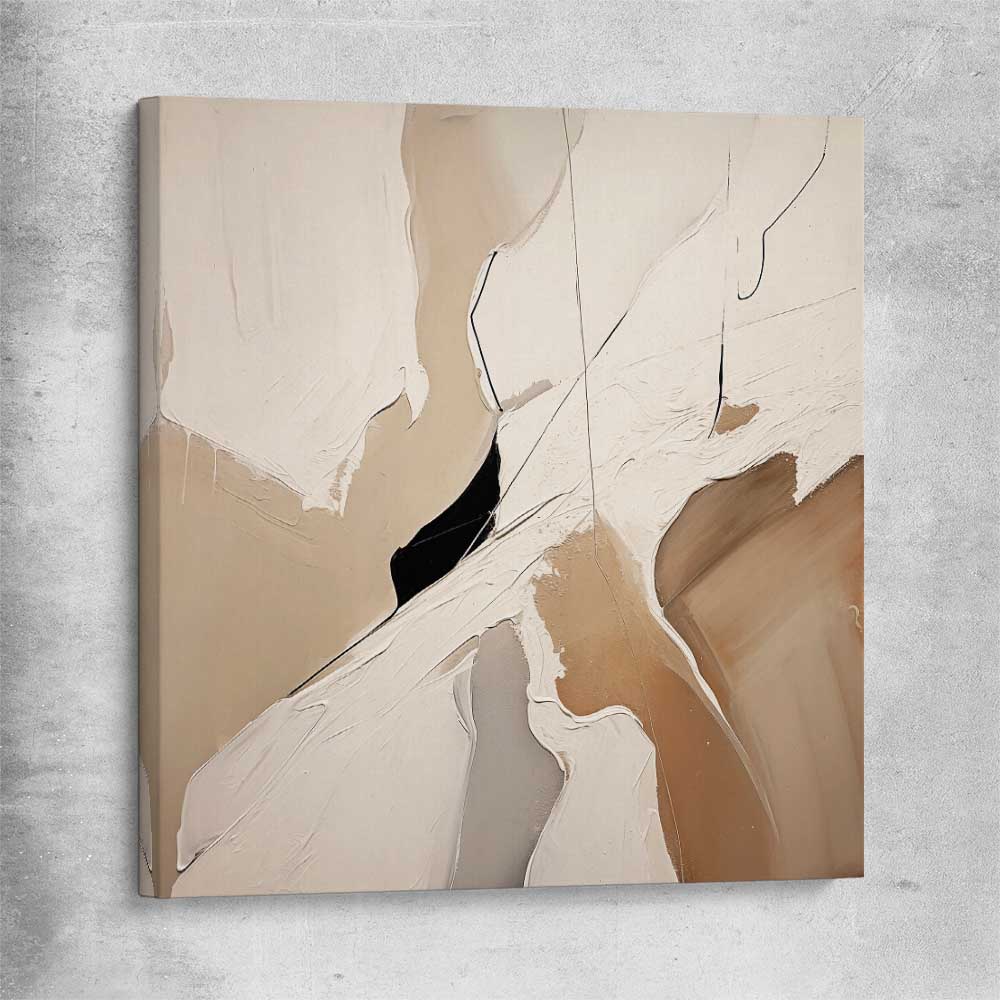 Beige Neutral stretched canvas - part of our high quality canvas abstract wall art collection