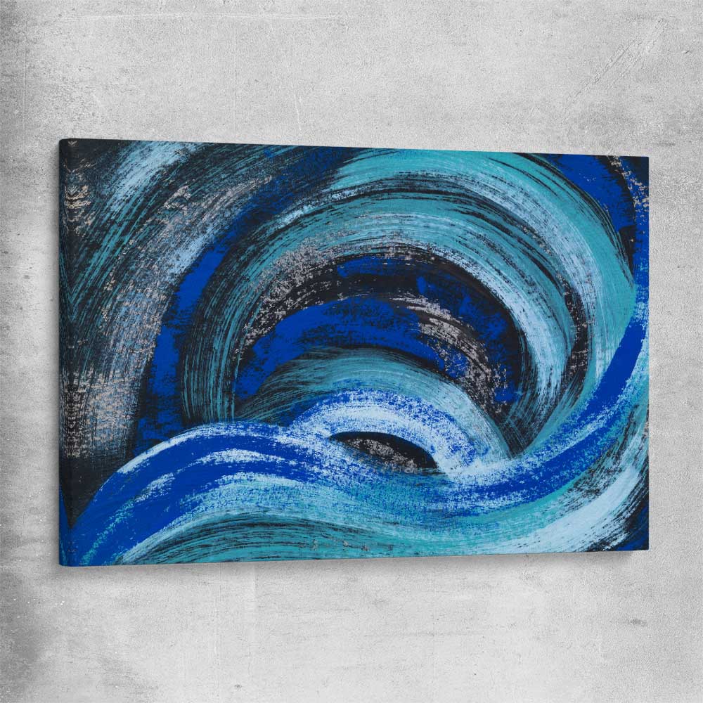 Blue Ether stretched canvas - part of our high quality canvas abstract wall art collection