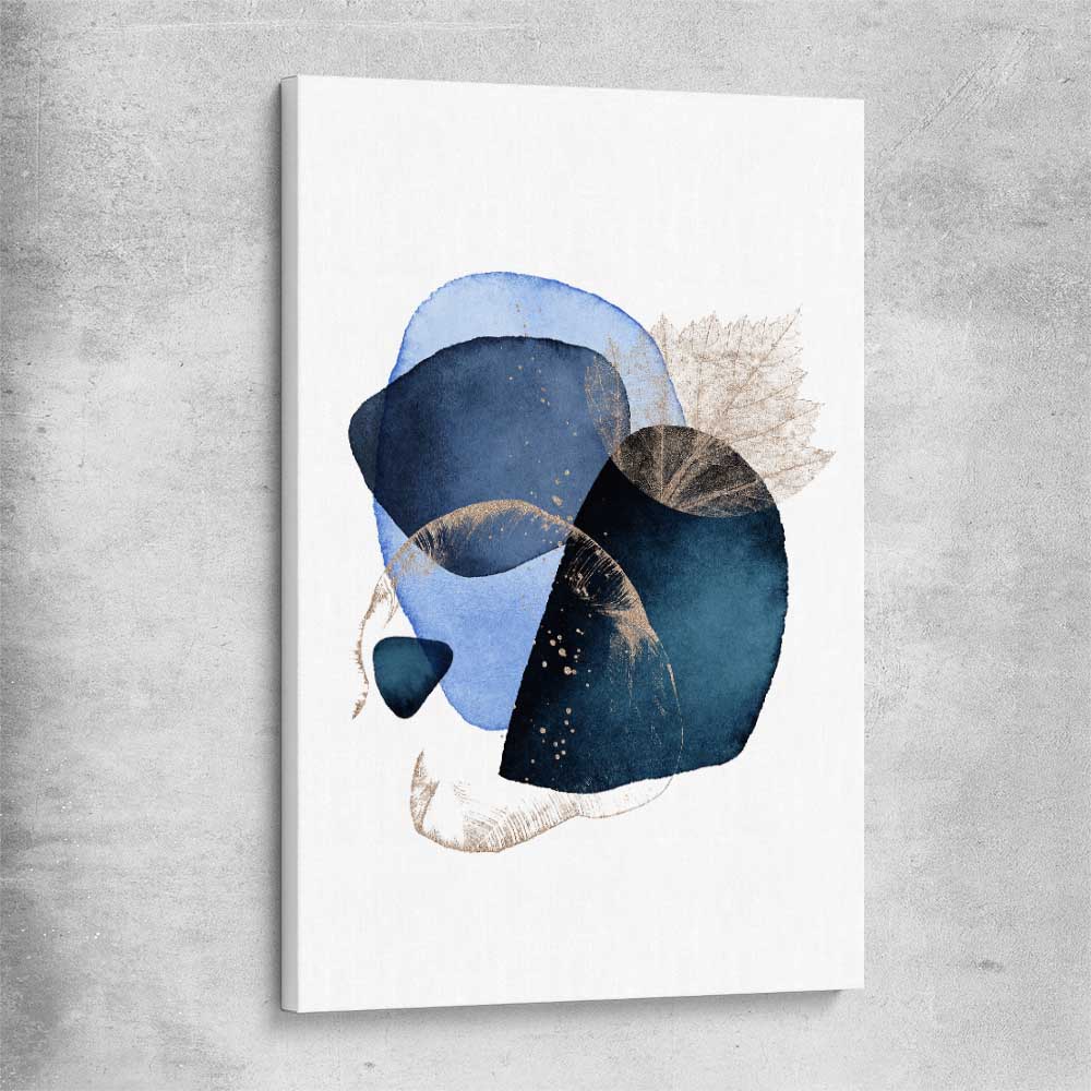 Blue Ivory Two stretched canvas - part of our high quality canvas abstract wall art collection