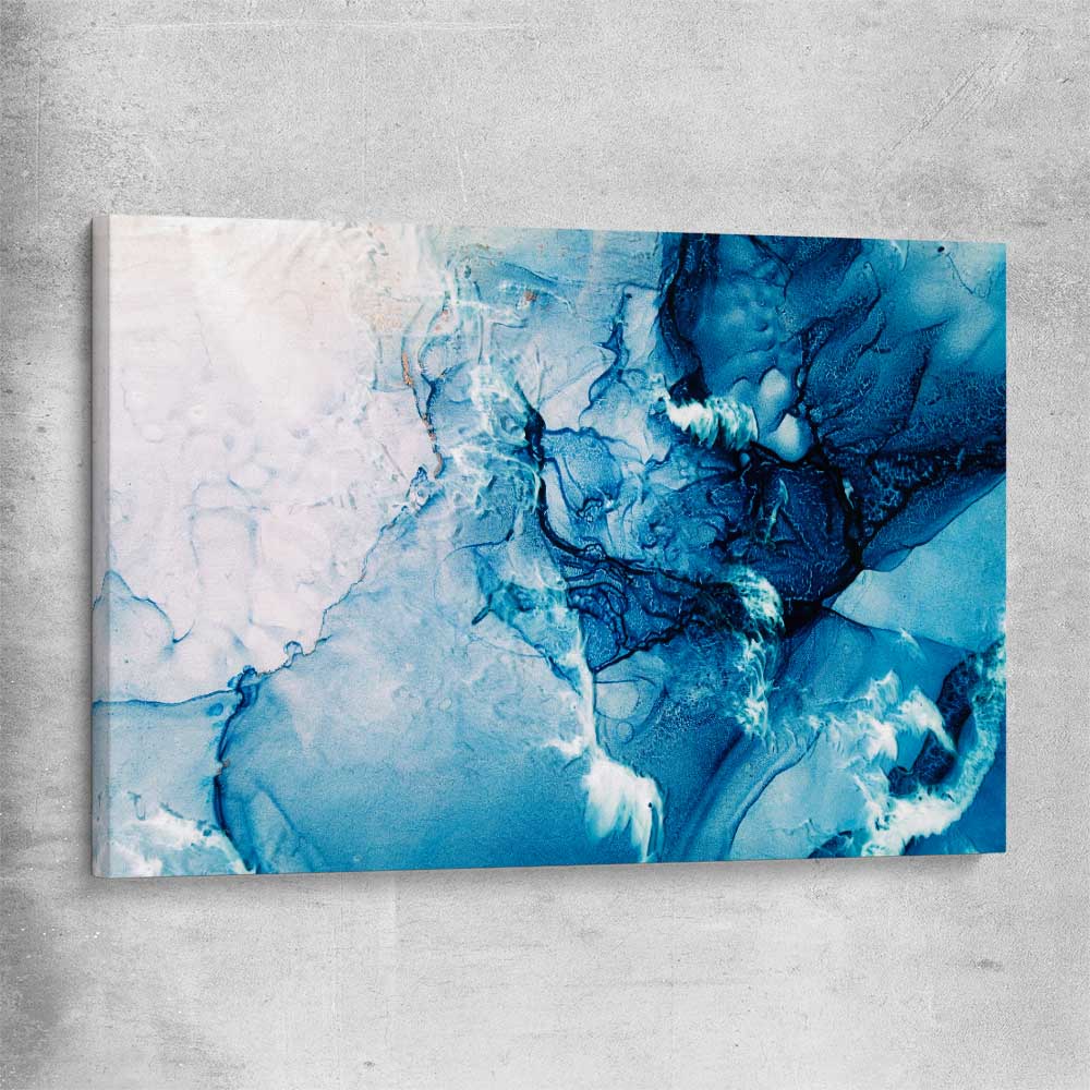 Blue Ripples stretched canvas - part of our high quality canvas abstract wall art collection