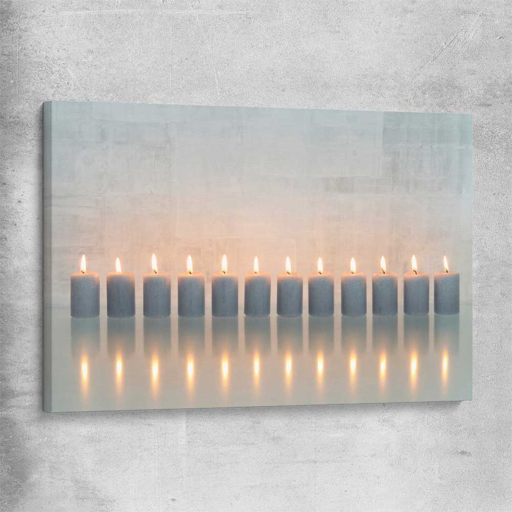 Candle Meditation stretched canvas - part of our high quality canvas abstract wall art collection