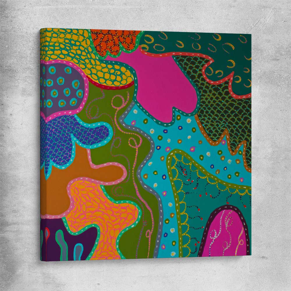 Colour has Joy stretched canvas - part of our high quality canvas abstract wall art collection