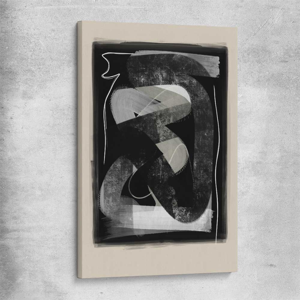 Dark Flow stretched canvas - part of our high quality canvas abstract wall art collection