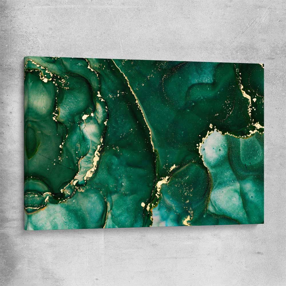 Deep Turquoise stretched canvas - part of our high quality canvas abstract wall art collection