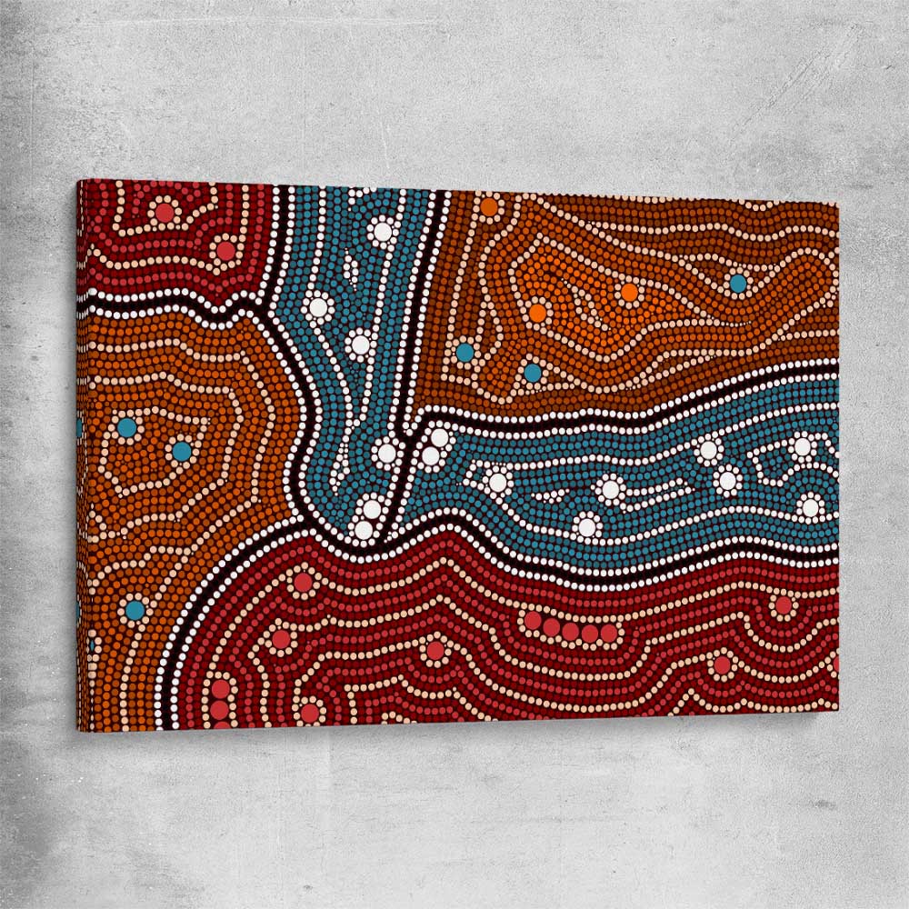 Dots of Night stretched canvas - part of our high quality canvas abstract wall art collection