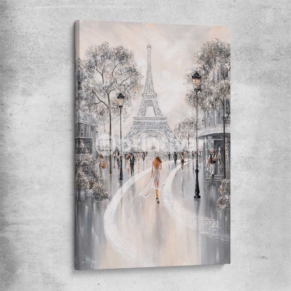 Eiffel Tower, Flair of Paris stretched canvas - part of our high quality canvas abstract wall art collection