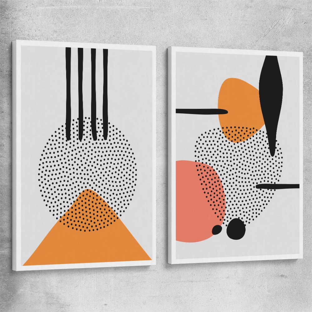 Formations Pair stretched canvas - part of our high quality canvas abstract wall art collection