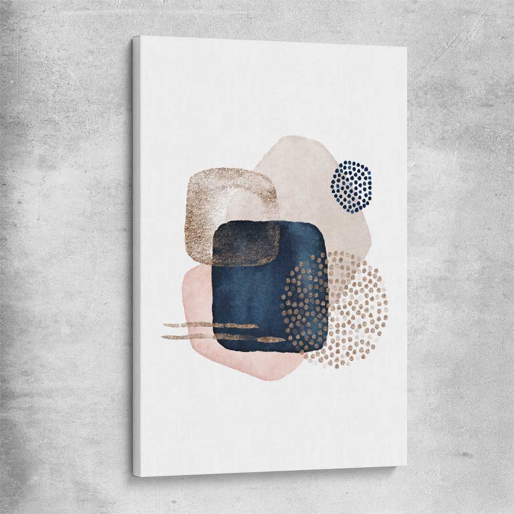 Geometric Dots stretched canvas - part of our high quality canvas abstract wall art collection