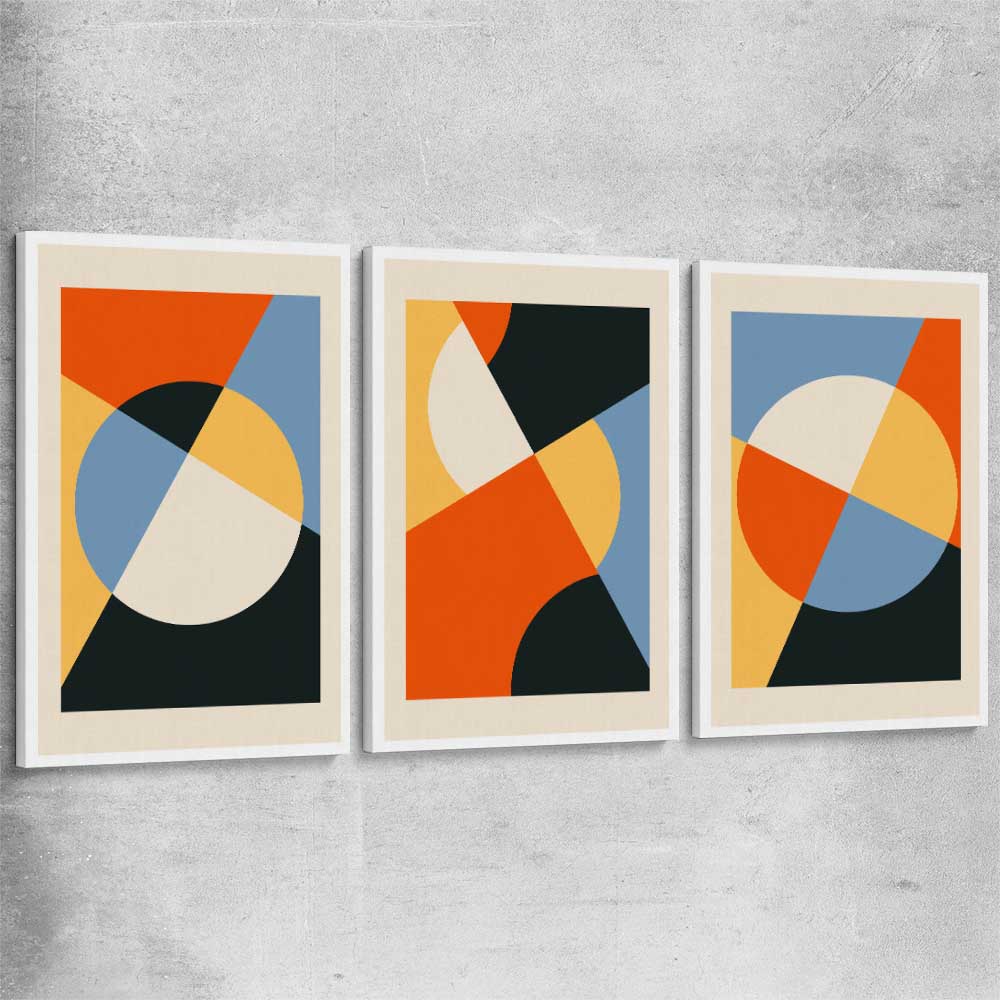 Geometry Burst Set stretched canvas - part of our high quality canvas abstract wall art collection
