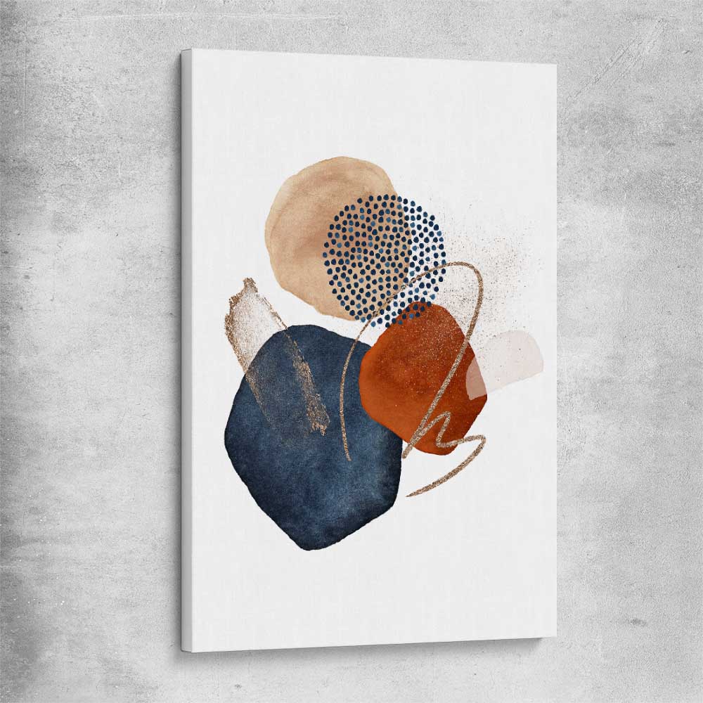 Golden Lines stretched canvas - part of our high quality canvas abstract wall art collection