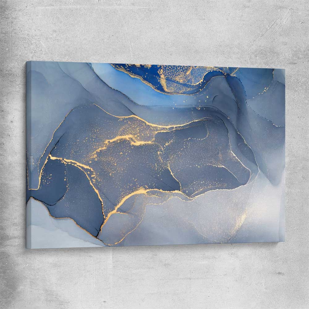 Golden Marble stretched canvas - part of our high quality canvas abstract wall art collection