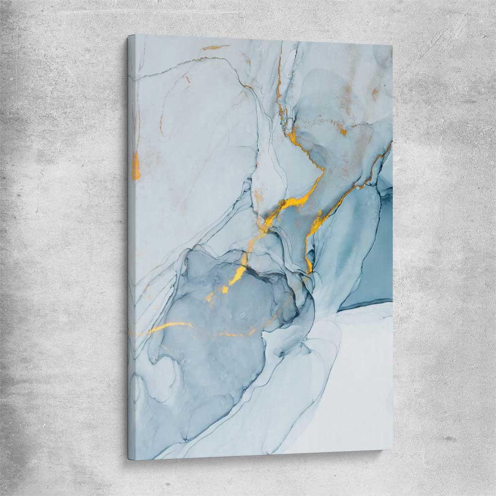 Golden Veins One stretched canvas - part of our high quality canvas abstract wall art collection