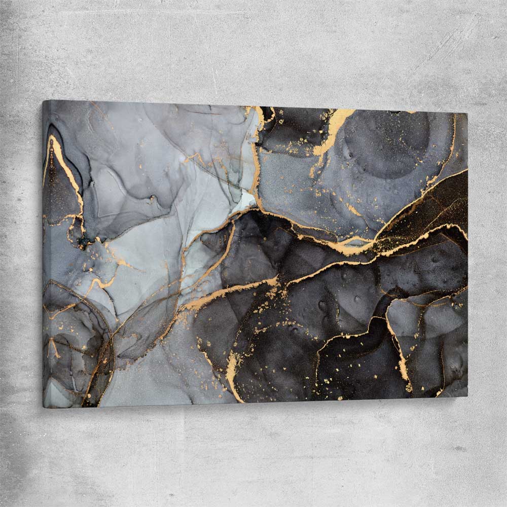 Grey Fissure stretched canvas - part of our high quality canvas abstract wall art collection