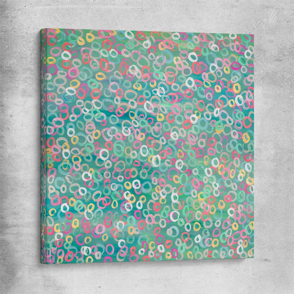 Healthy Molecules stretched canvas - part of our high quality canvas abstract wall art collection